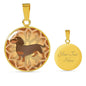 Chocolate And Tan Dachshund Silhouette Necklace D18 - Dufauna - Topfauna