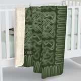 Viking Borre Multiknot Green Sherpa Fleece Blanket