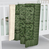 Viking Borre Multiknot Green Sherpa Fleece Blanket
