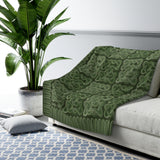 Viking Borre Multiknot Green Sherpa Fleece Blanket