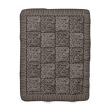 Look Viking Borre Pattern Grey Sherpa Fleece Blanket