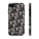 D23 Black Grey Chihuahua iPhone Tough Case 11, 11Pro, 11Pro Max, X, XS, XR, XS MAX, 8, 7, 6 Impact Resistant