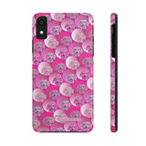 D23 Pink Dachshund iPhone Tough Case 11, 11Pro, 11Pro Max, X, XS, XR, XS MAX, 8, 7, 6 Impact Resistant