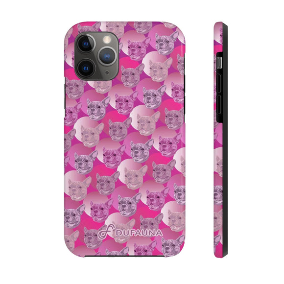 D23 Pink French Bulldog iPhone Tough Case 11, 11Pro, 11Pro Max, X, XS, XR, XS MAX, 8, 7, 6 Impact Resistant