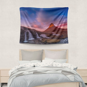 Mt Kirkjufell Cheung Polyester Wall Tapestry