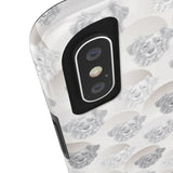 D23 White Grey Dog iPhone Tough Case 11, 11Pro, 11Pro Max, X, XS, XR, XS MAX, 8, 7, 6 Impact Resistant