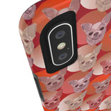 D23 Red Chihuahua iPhone Tough Case 11, 11Pro, 11Pro Max, X, XS, XR, XS MAX, 8, 7, 6 Impact Resistant