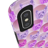 D23 Purple Pink Yorkie iPhone Tough Case 11, 11Pro, 11Pro Max, X, XS, XR, XS MAX, 8, 7, 6 Impact Resistant