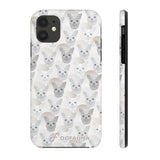 D23 White Grey Chihuahua iPhone Tough Case 11, 11Pro, 11Pro Max, X, XS, XR, XS MAX, 8, 7, 6 Impact Resistant