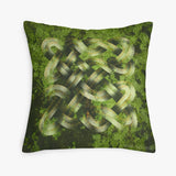 Borre green multiknot 18x18 inches pillow cover Jetprint