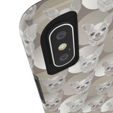 D23 Grey Chihuahua iPhone Tough Case 11, 11Pro, 11Pro Max, X, XS, XR, XS MAX, 8, 7, 6 Impact Resistant