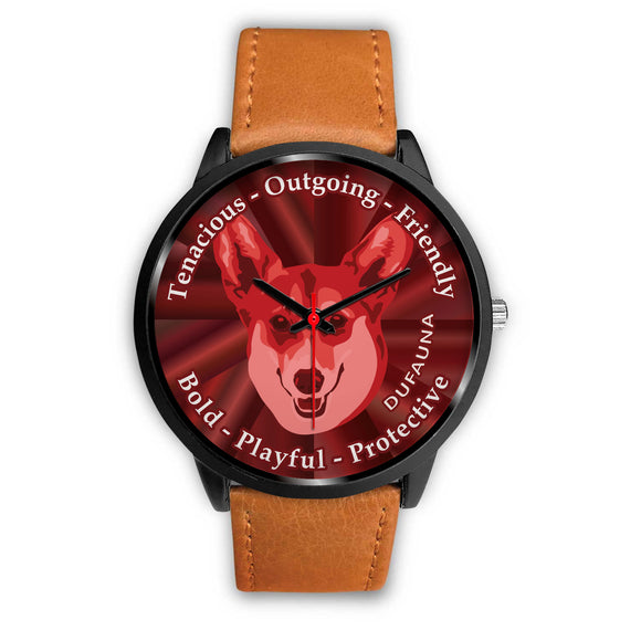 Red Corgi Character Black Watch CB0428