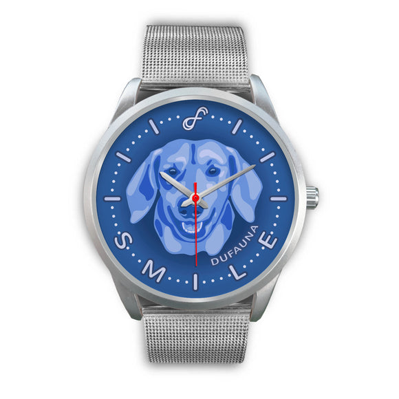 Blue Dachshund Smile Steel Watch SS1005