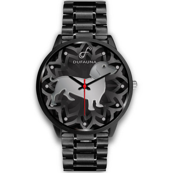 Black Dachshund Body Silhouette Black Watch BB0205