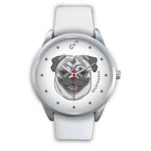 Grey/White Pug Face Steel Watch FS0224