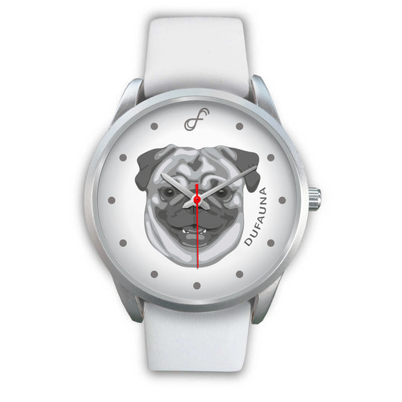 Grey/White Pug Face Steel Watch FS0224