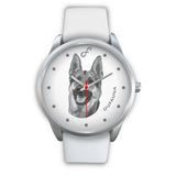 Grey/White German Shepherd Face Steel Watch FS0202