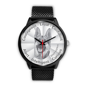 Grey/White German Shepherd Character Steel Watch CS0102