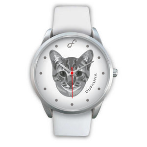 Grey/White Cat Face Steel Watch FS02CA