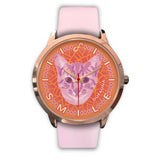 Pink Cat Smile Rose Gold Watch SR07CA