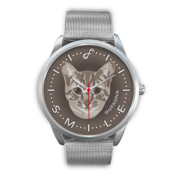 Grey Cat Smile Steel Watch SS08CA