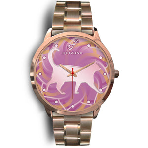 Pink Cat Body Silhouette Rose Gold Watch BR03CA