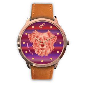 Pink/Purple Dog Face Rose Gold Watch FR0500