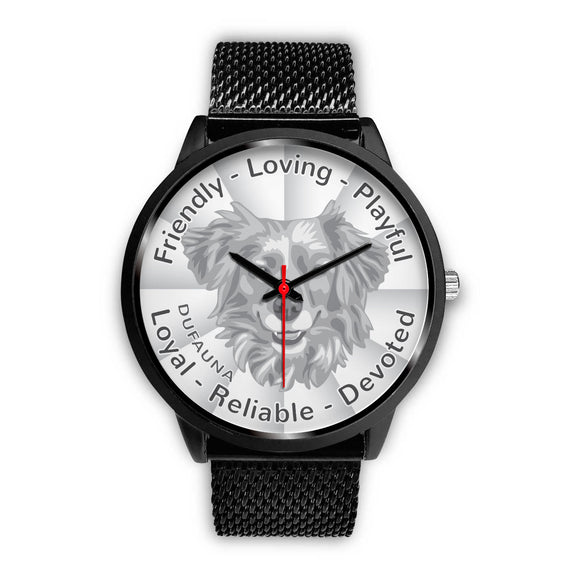 Grey/White Dog Character Black Watch CB0100
