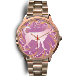 Pink Dog Body Silhouette Rose Gold Watch BR0300
