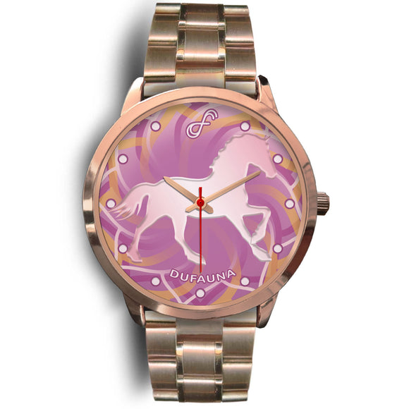 Pink Horse Body Silhouette Rose Gold Watch BR03HO