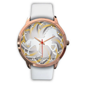 White Horse Body Silhouette Rose Gold Watch BR04HO