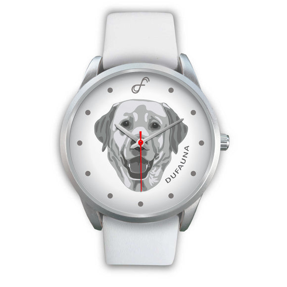 Grey/White Labrador Face Steel Watch FS0201