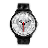 Grey/White Labrador Character Black Watch CB0101