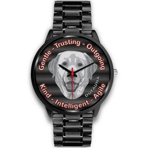 Grey/Black Labrador Character Black Watch CB0201