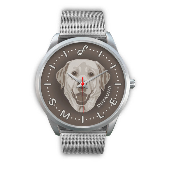 Grey Labrador Smile Steel Watch SS0801