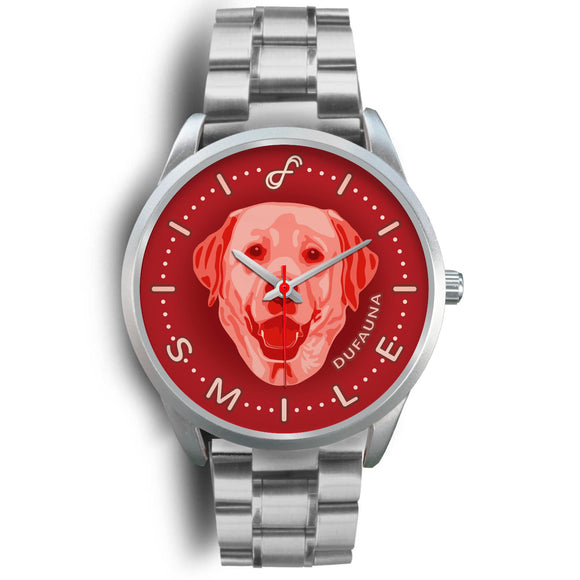 Red Labrador Smile Steel Watch SS0901