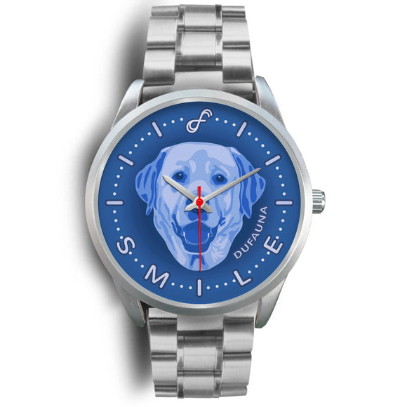 Blue Labrador Smile Steel Watch SS1001