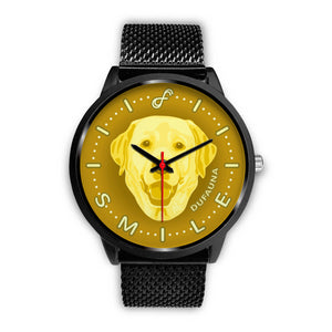 Yellow Labrador Smile Black Watch SB1101