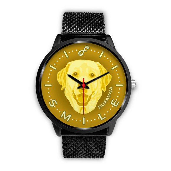 Yellow Labrador Smile Black Watch SB1101