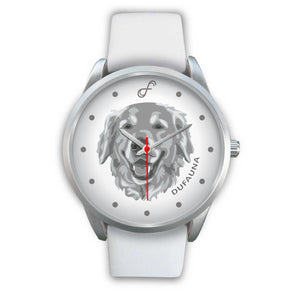 Grey/White Golden Retriever Face Steel Watch FS0206