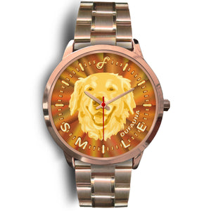 Yellow/Brown Golden Retriever Smile Rose Gold Watch SR0506