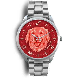 Red Golden Retriever Smile Steel Watch SS0906