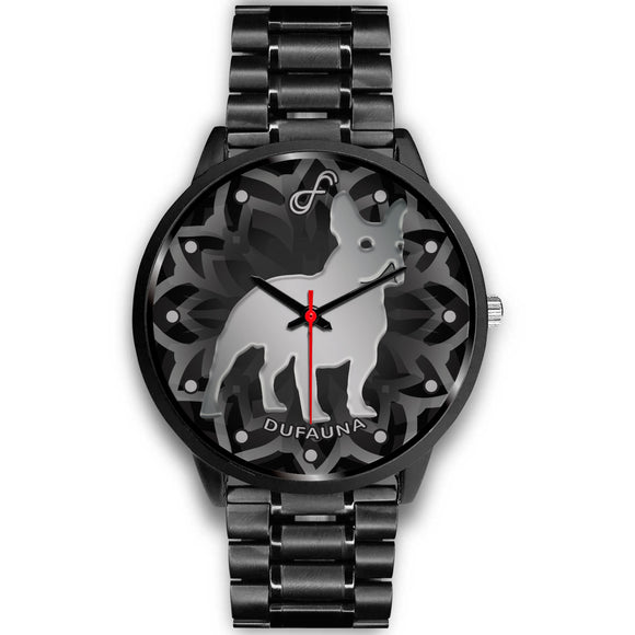 Black French Bulldog Body Silhouette Black Watch BB0221