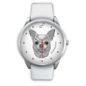 Grey/White Chihuahua Face Steel Watch FS0209