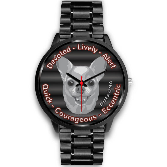 Grey/Black Chihuahua Character Black Watch CB0209