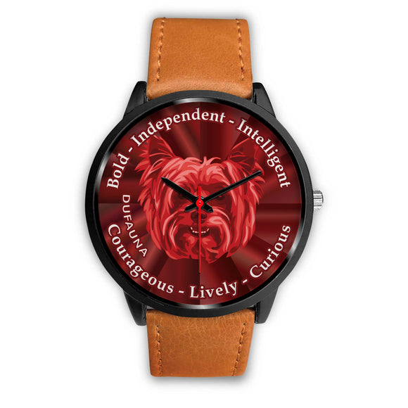 Red Yorkie Character Black Watch CB0403