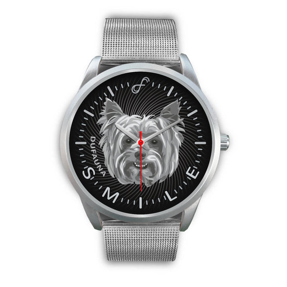 Grey/Black Yorkie Smile Steel Watch SS0103