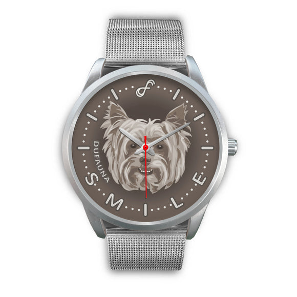 Grey Yorkie Smile Steel Watch SS0803