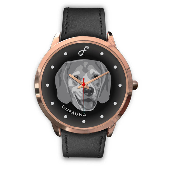 Grey/Black Beagle Face Rose Gold Watch FR0104