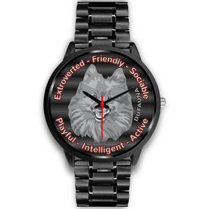 Grey/Black Pomeranian Character Black Watch CB0215